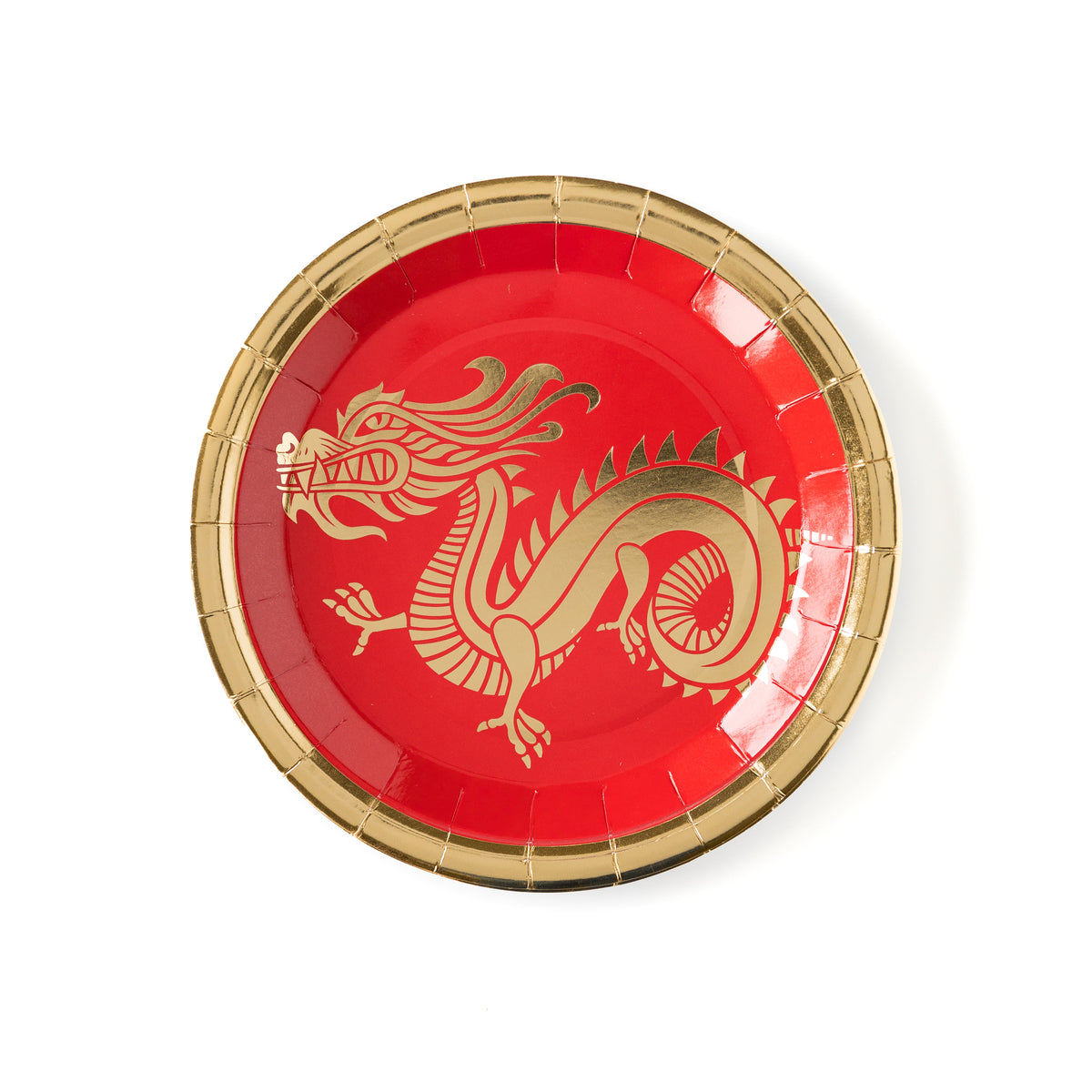 Red &amp; Gold Dragon Plates 