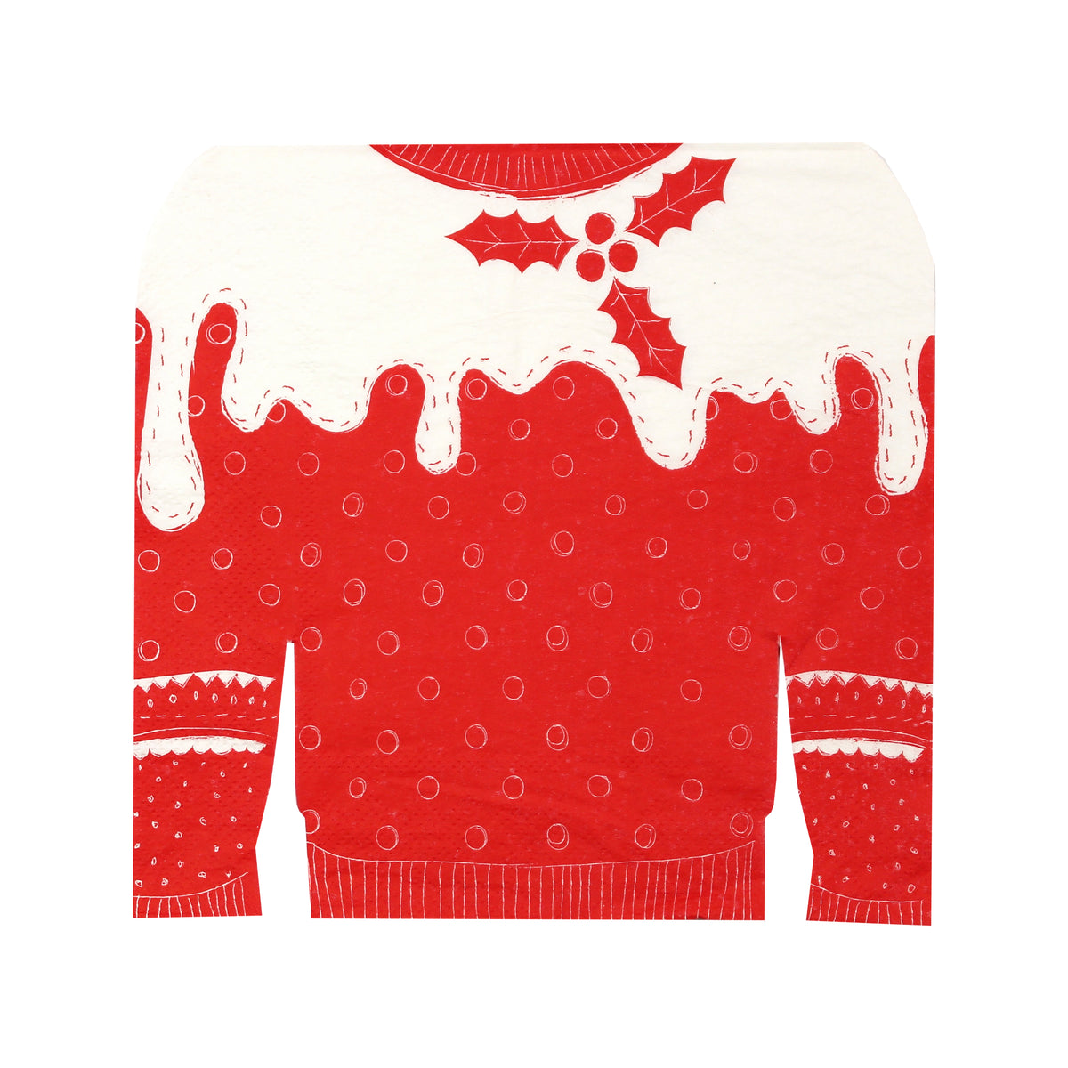 Red &amp; White Festive Jumper Napkins 