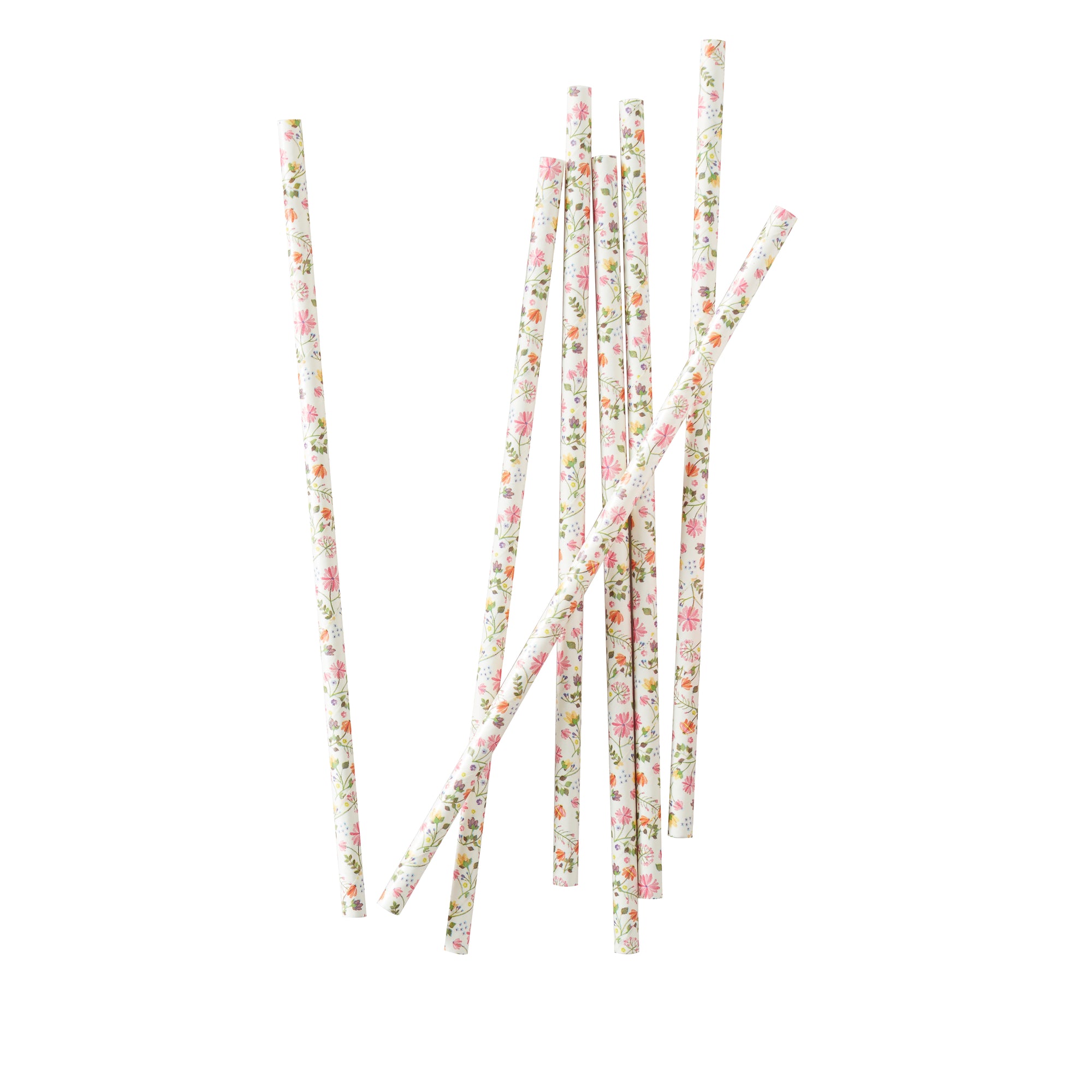 FLORAL PAPER STRAWS - DITSY FLORAL