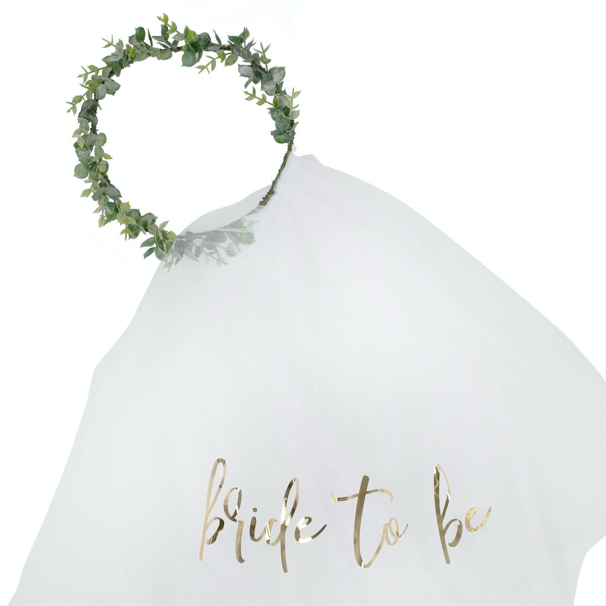 Eucalyptus Bride to Be Veil Headband