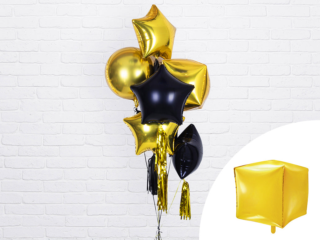 Gold Cube Foil Balloon