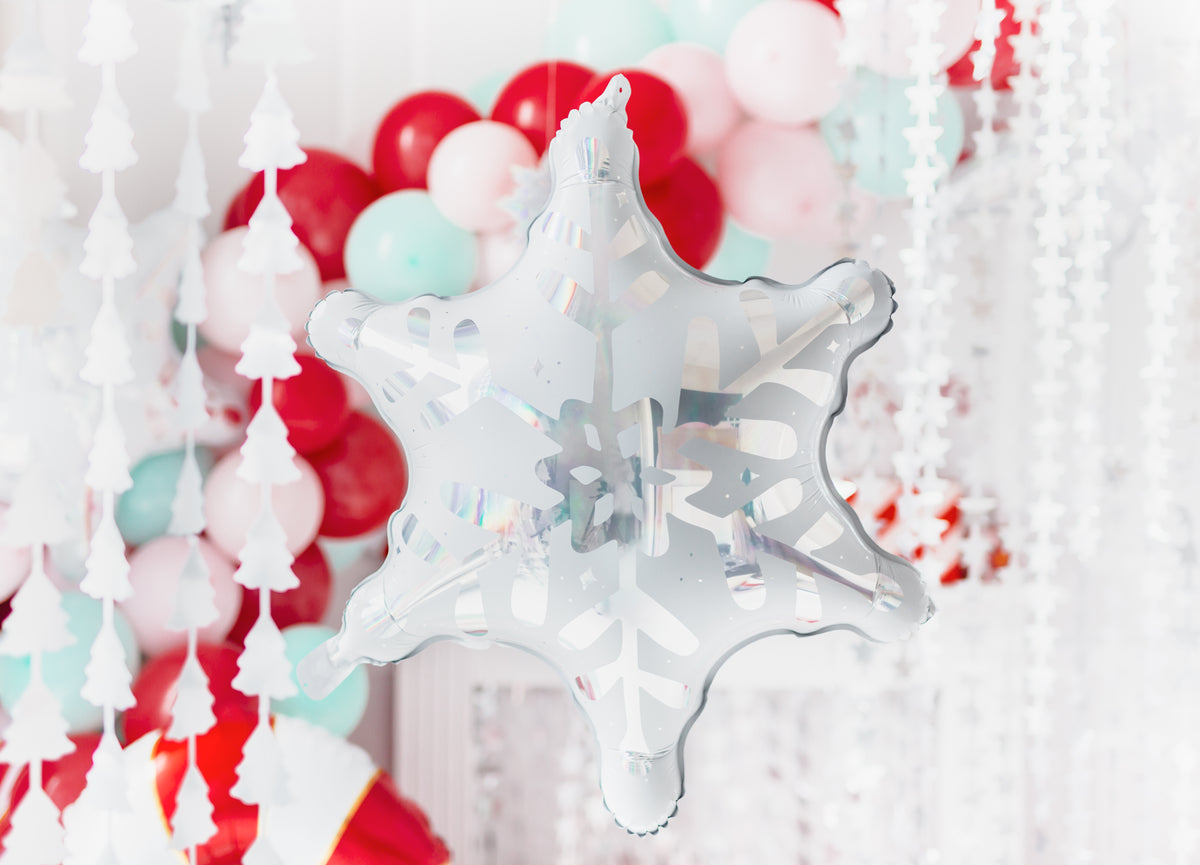 Holographic Snowflake Foil Balloon