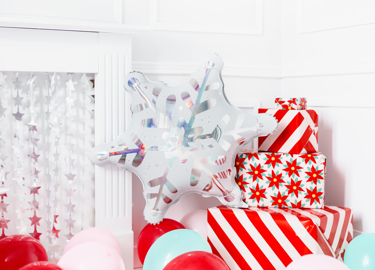 Holographic Snowflake Foil Balloon