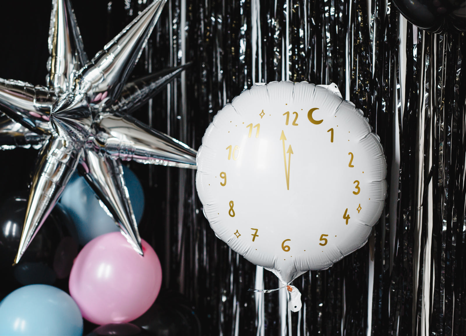 White Countdown Clock Foil Balloon
