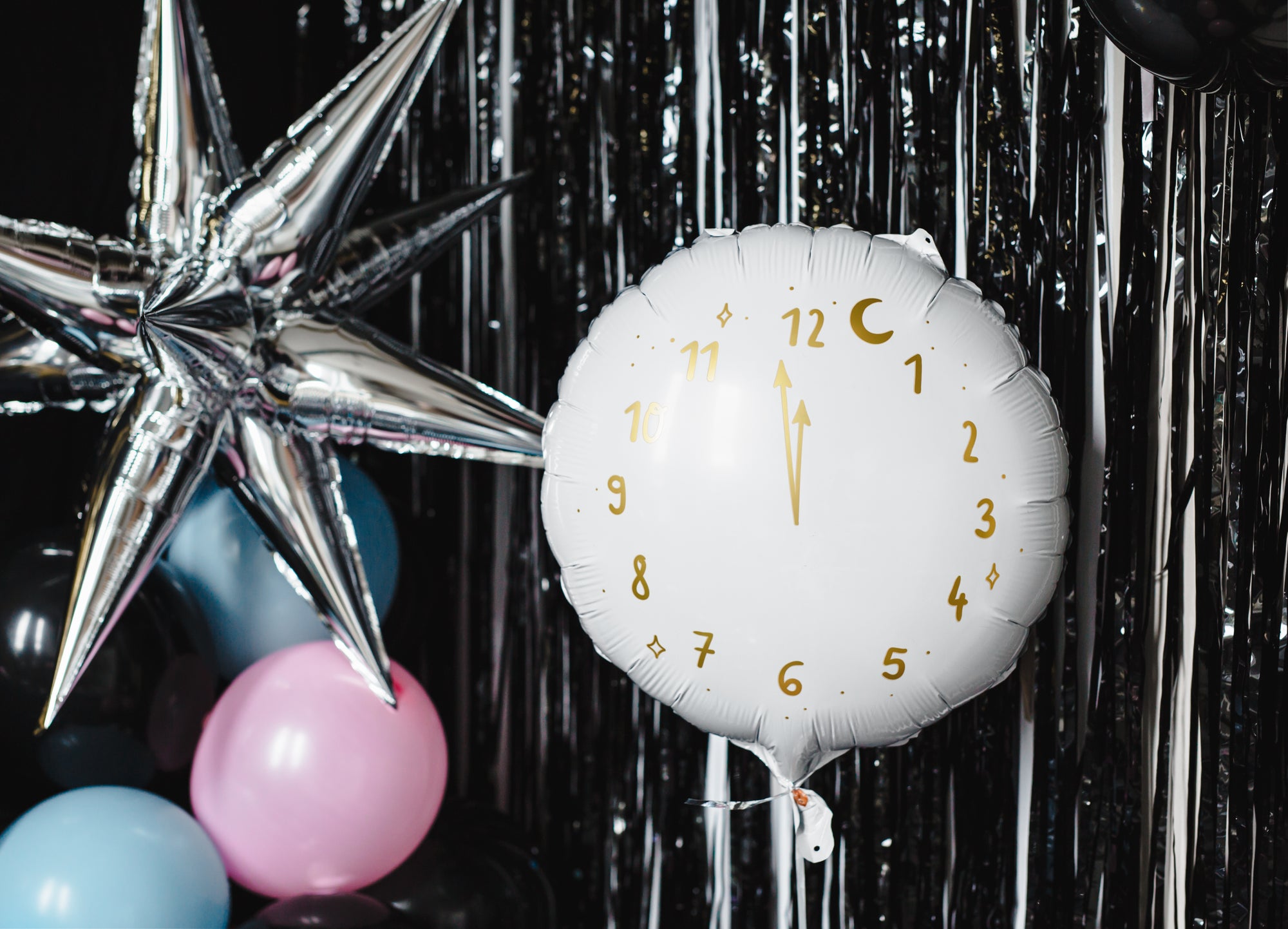 White Countdown Clock Foil Balloon