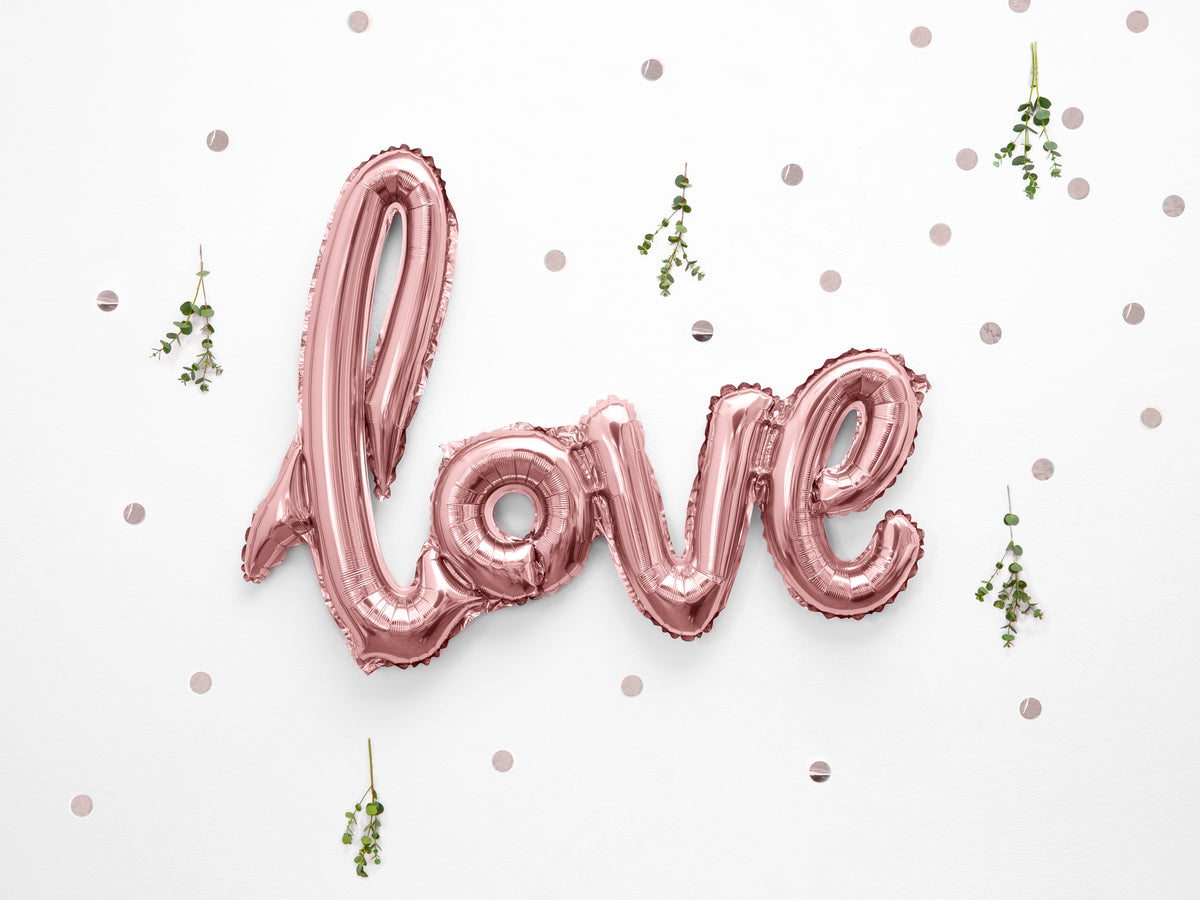 Rose Gold Love Letter Balloon 