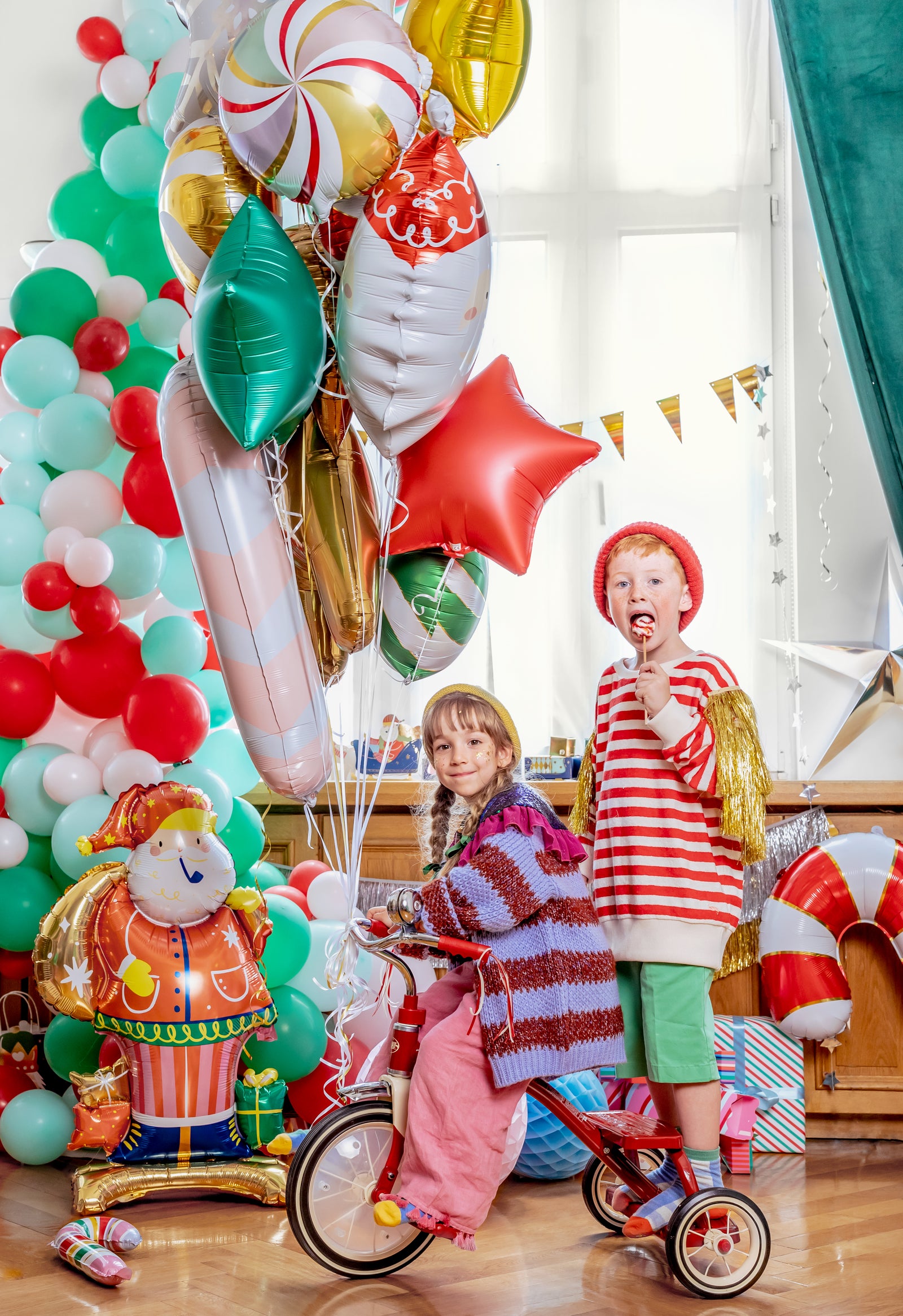 Multicolor Candy Cane Balloon