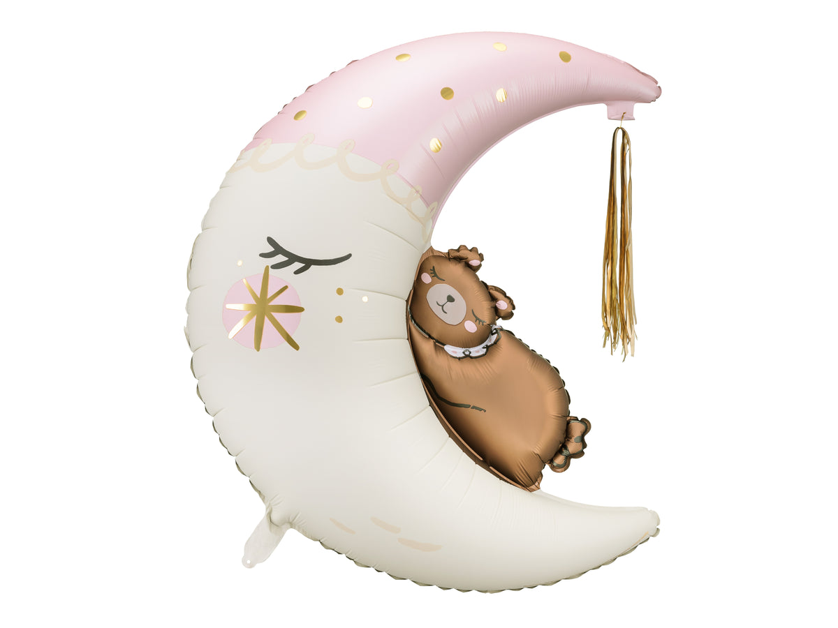 Teddy Bear on the Moon Foil Balloon