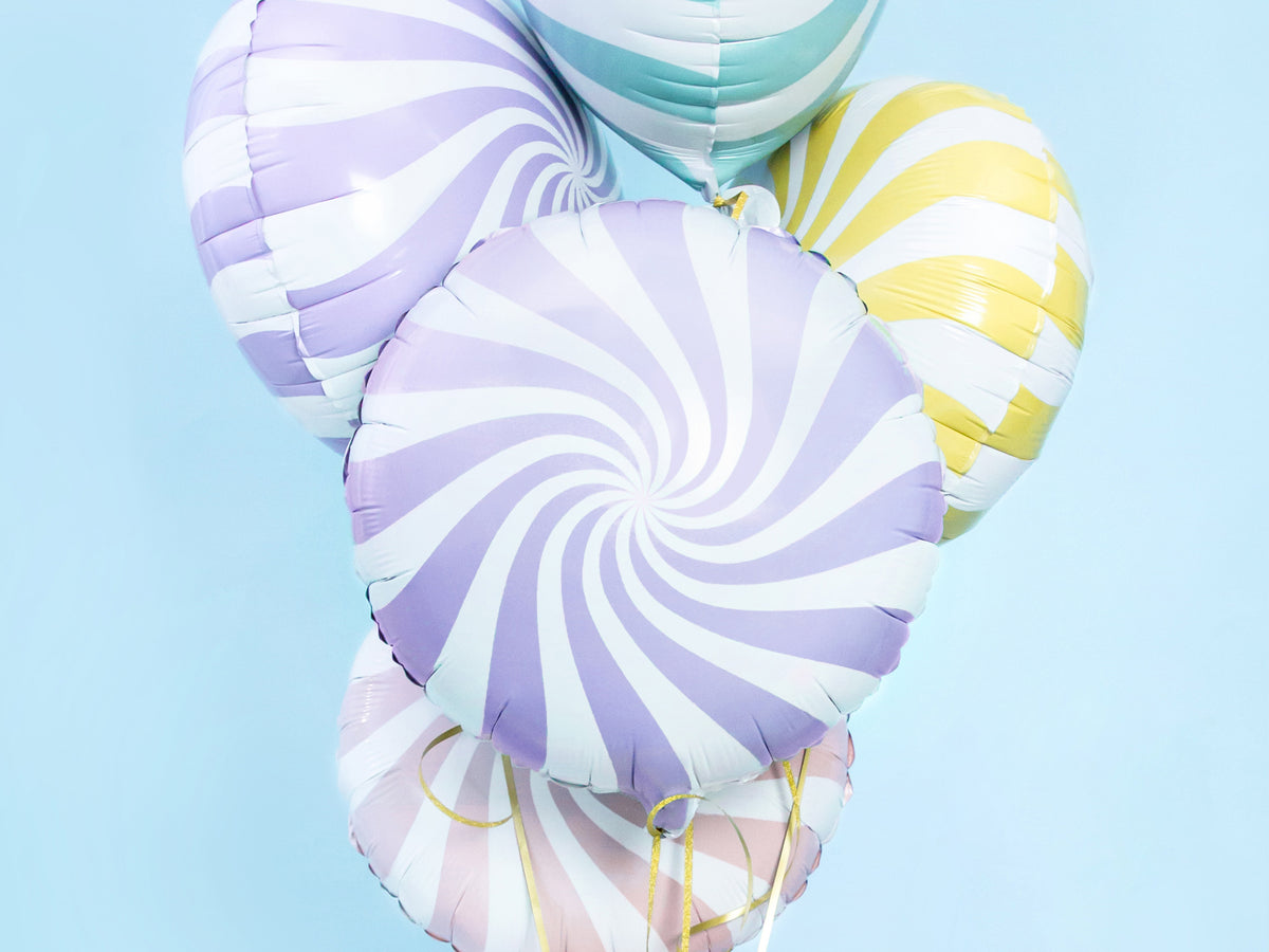 Lights Lilac Swirly Lollipop Foil Balloon 