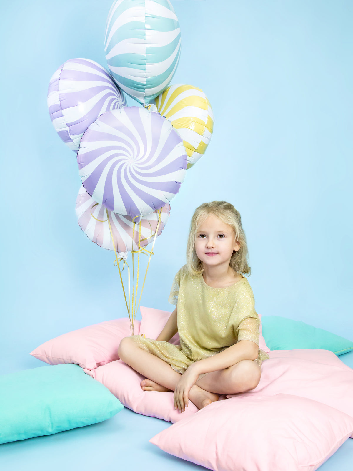 Lights Lilac Swirly Lollipop Foil Balloon 