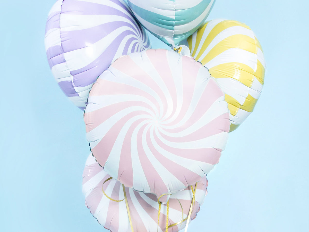 Light Pink Swirly Lollipop Foil Balloon