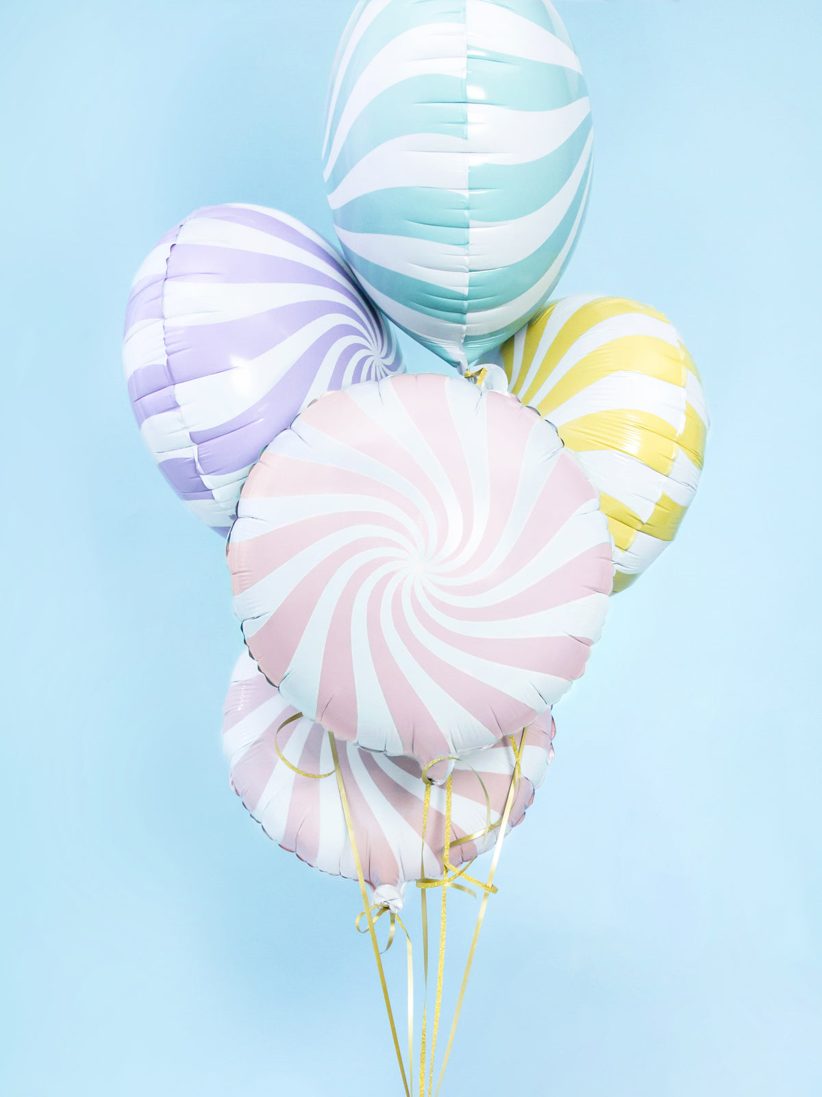 Light Pink Swirly Lollipop Foil Balloon