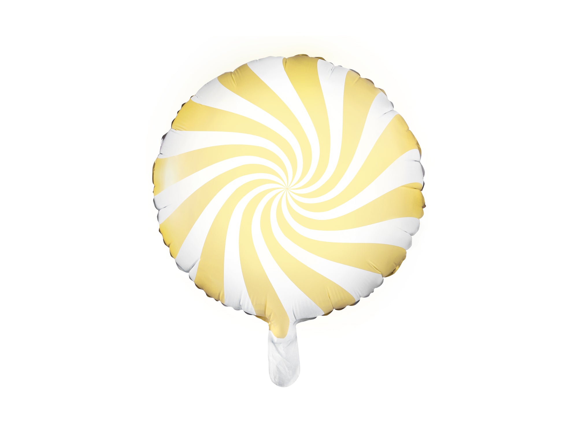 Light Yellow Swirly Lollipop Foil Balloon