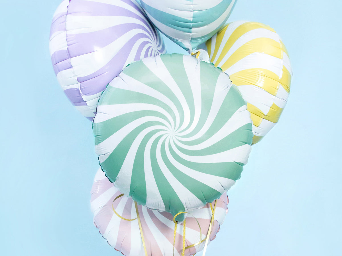 Mint Swirly Lollipop Foil Balloon
