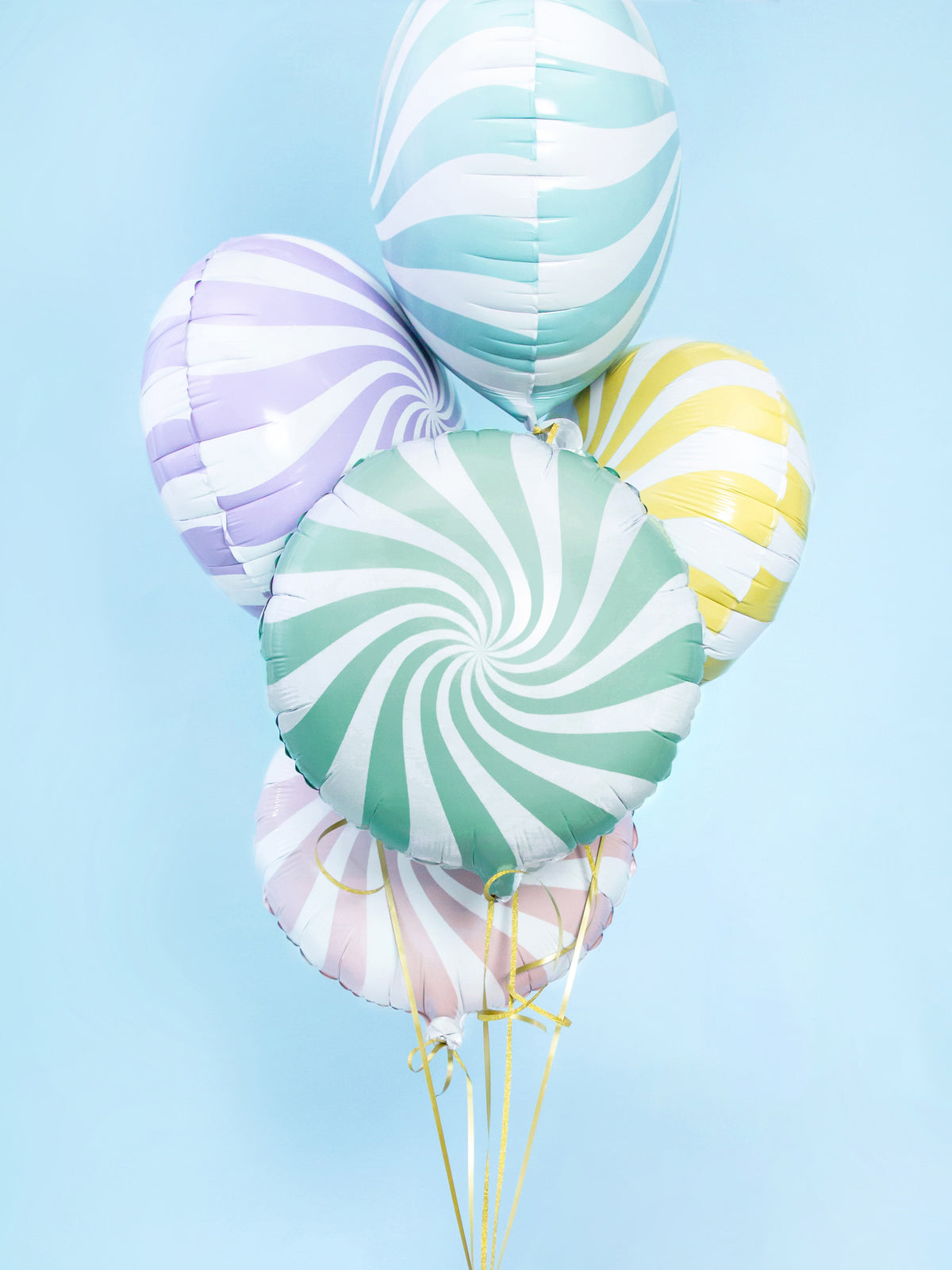 Mint Swirly Lollipop Foil Balloon