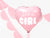 Light Pink It's a Girl Heart Foil Balloon