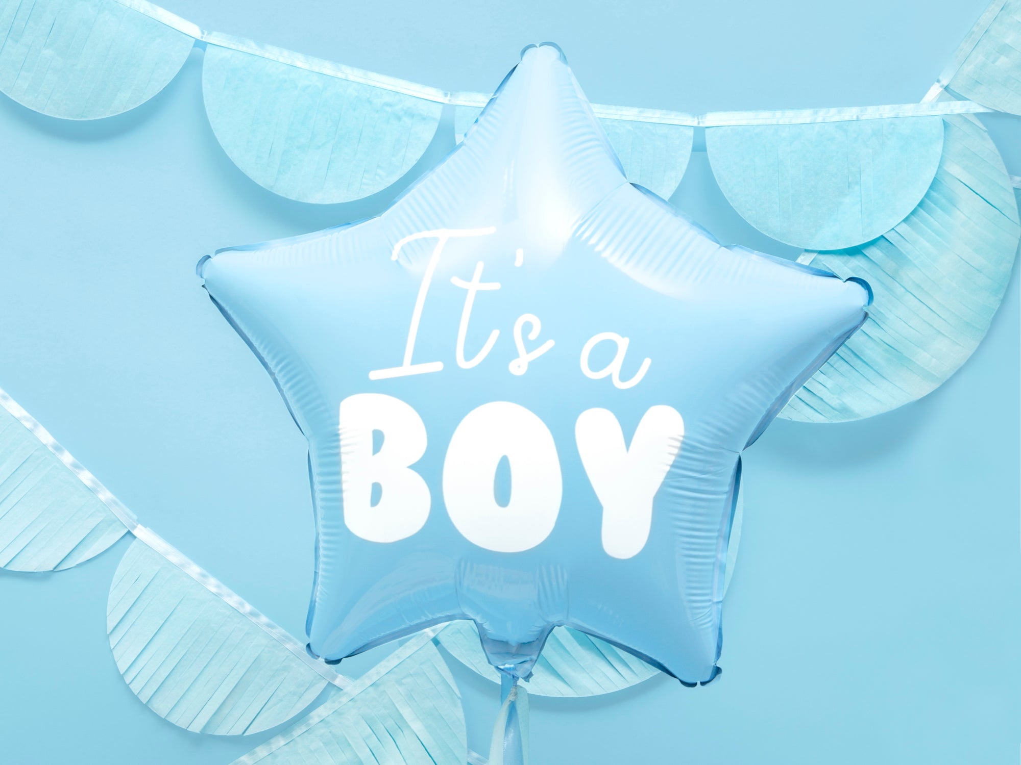 Light Blue It's A Boy Heart Foil Balloon