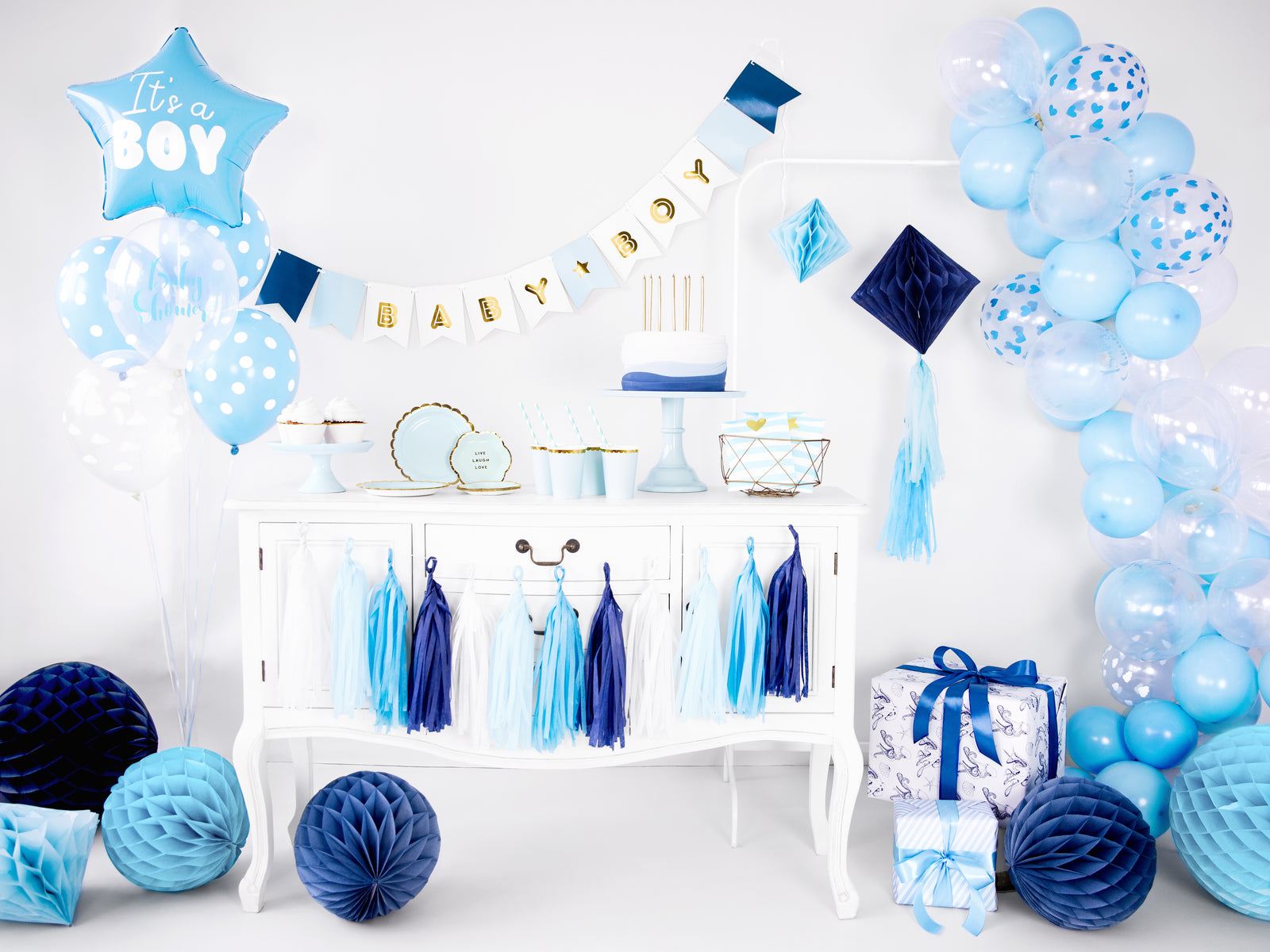 Light Blue It's A Boy Heart Foil Balloon