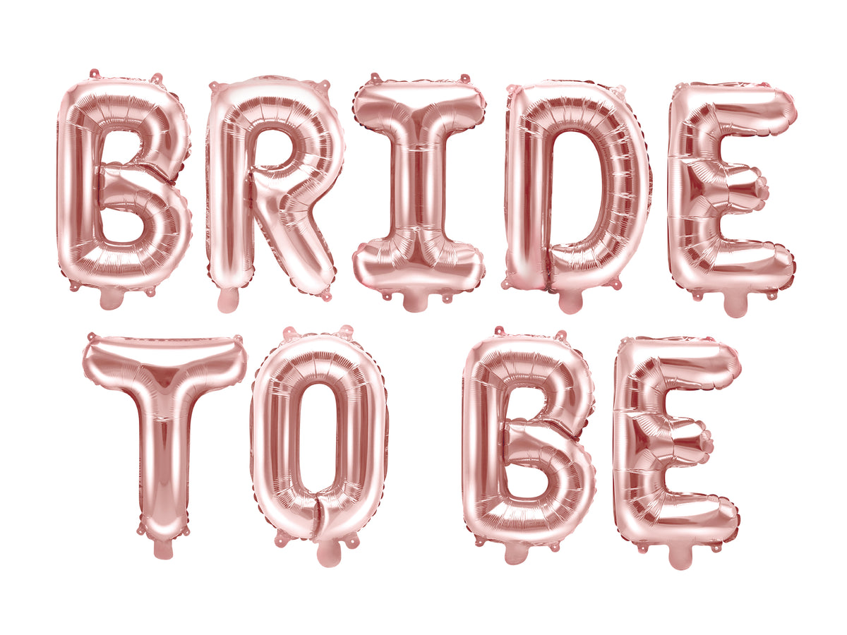 &#39;Bride To Be&#39; Metallic Balloon Letters