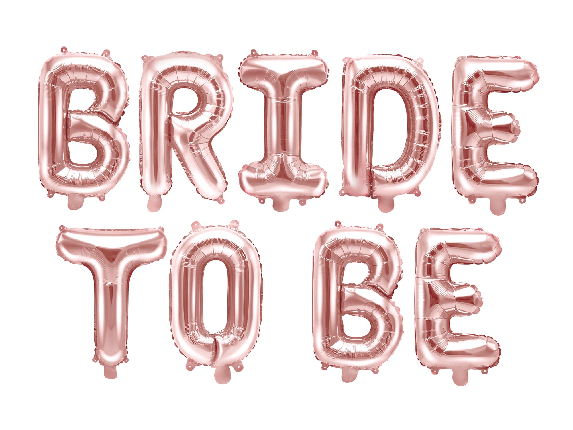 'Bride To Be' Metallic Balloon Letters