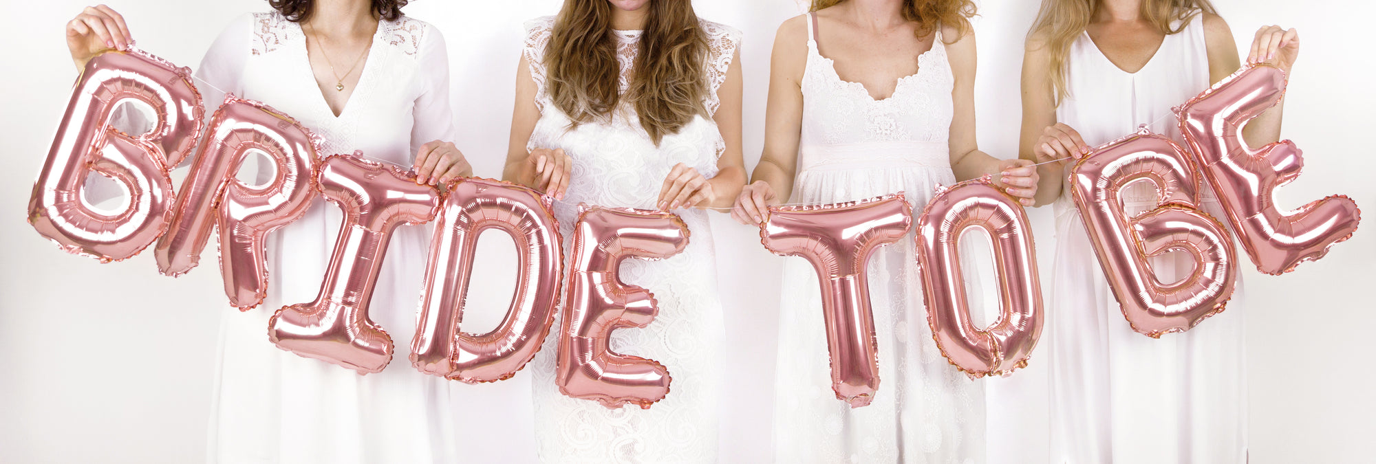 'Bride To Be' Metallic Balloon Letters