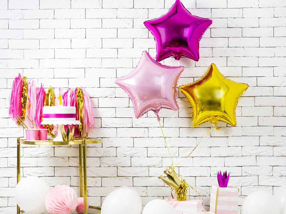 Dark Pink Star Foil Balloon 