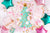 Bright Pink Star Foil Balloon 