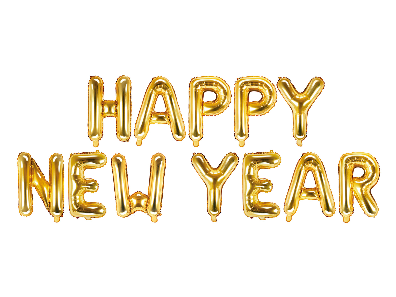 Gold Happy New Year Balloon Banner