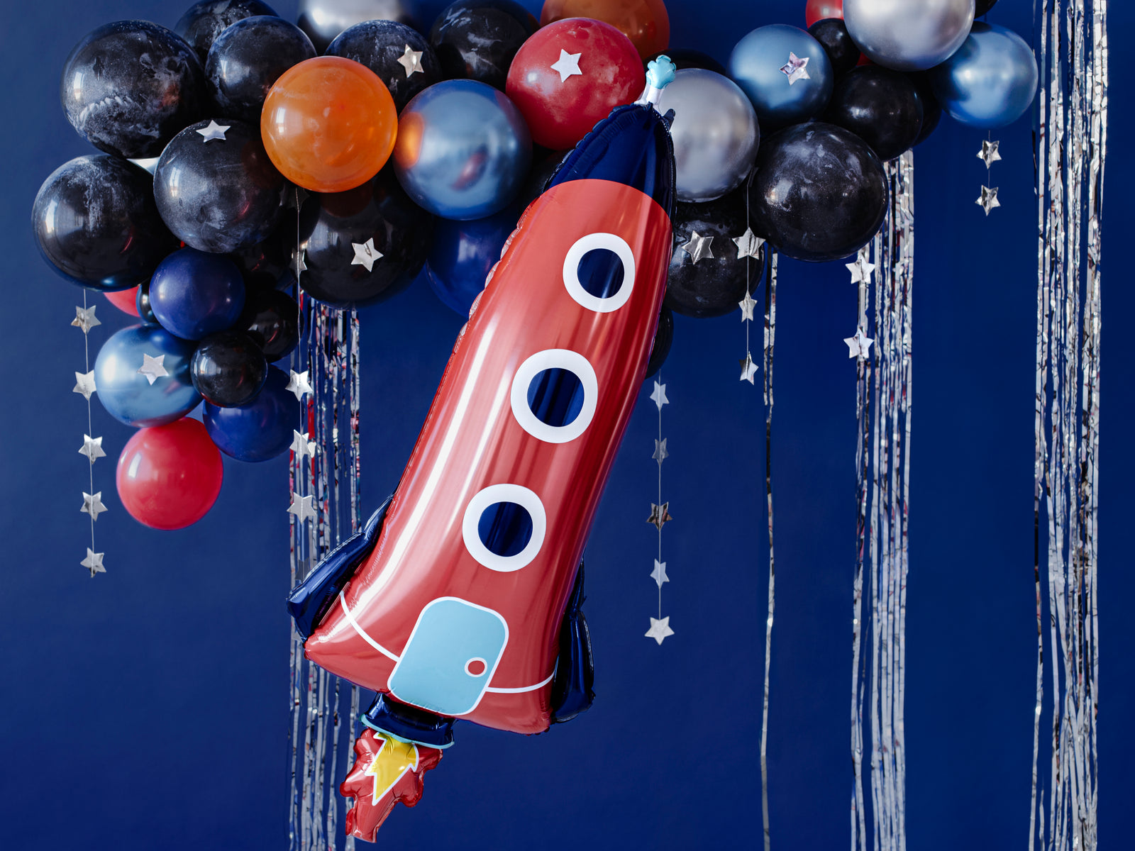 Red Rocket Foil Shaped Balloon