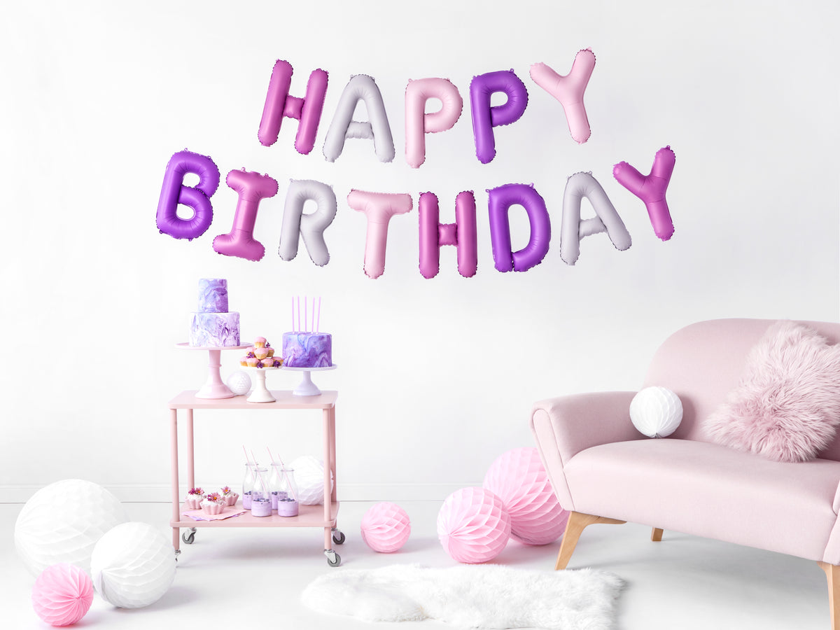 Happy Birthday Ombre Balloon Bunting
