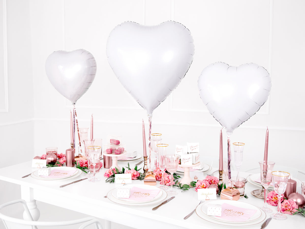 White Heart Foil Balloon 