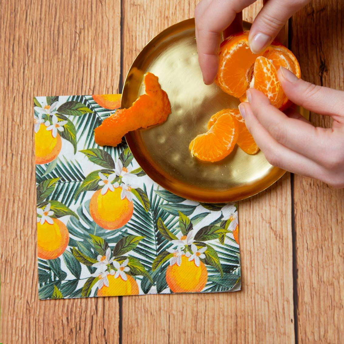 Tropical Palm Orange Napkins