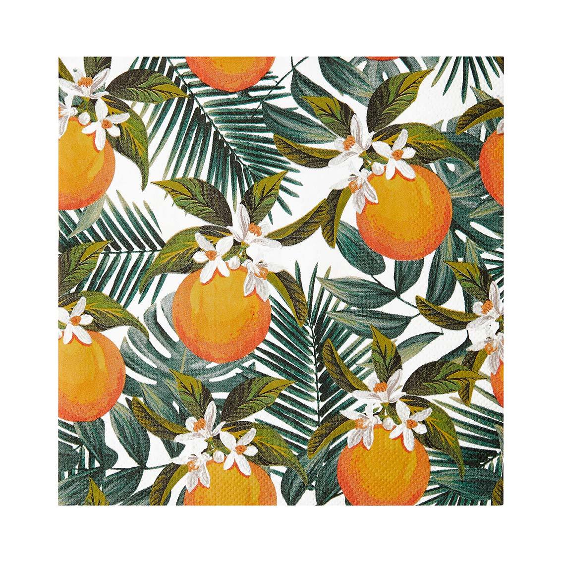 Tropical Palm Orange Napkins