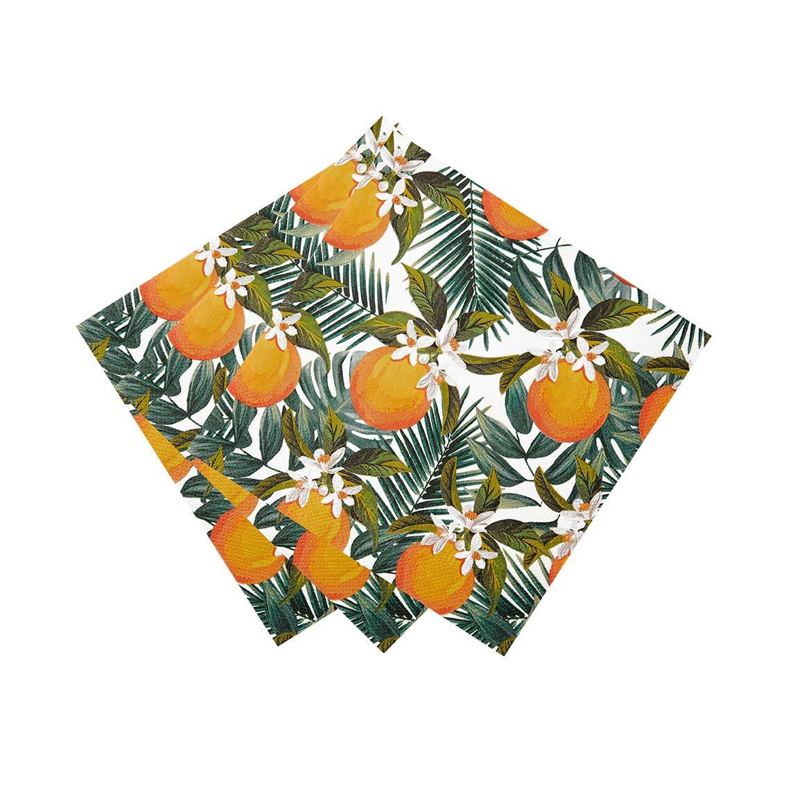 Tropical Palm Orange Napkins