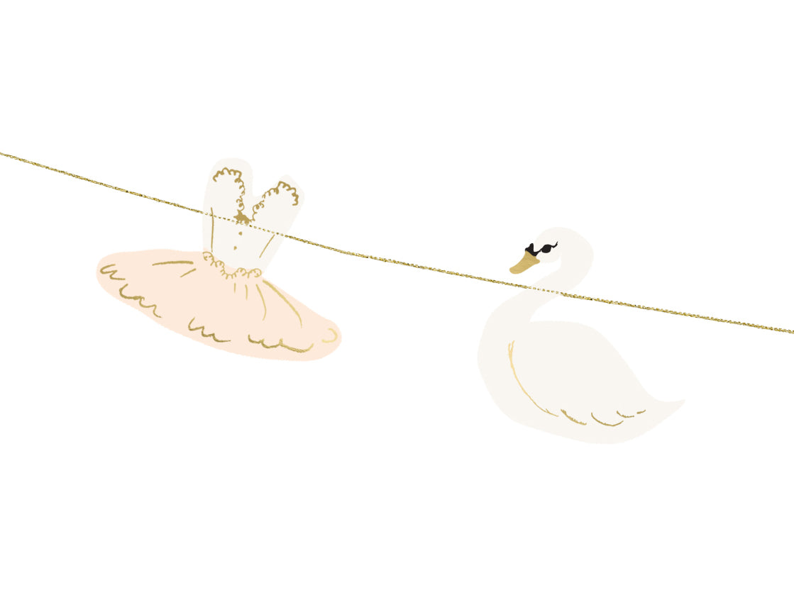 Lovely Swan & Ballerina Garland