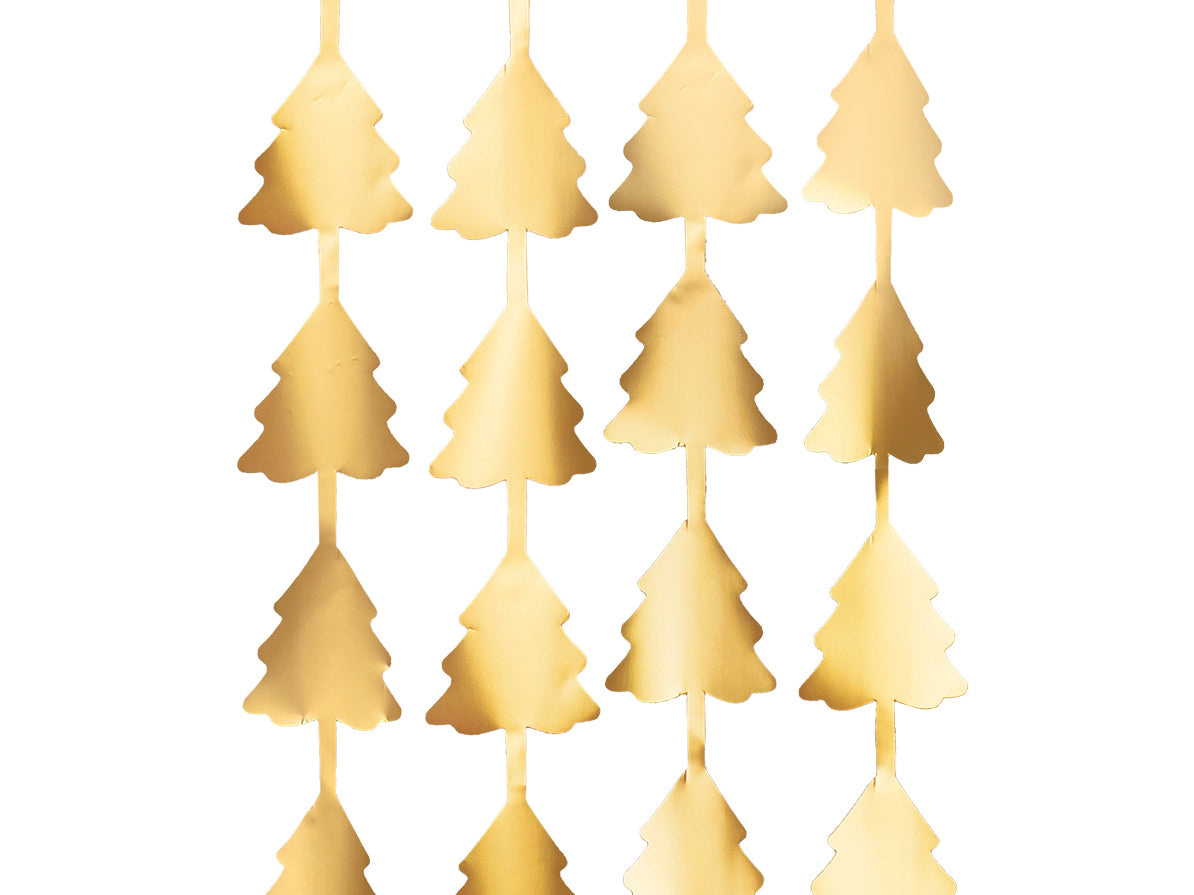 Matte Gold Christmas Tree Curtain