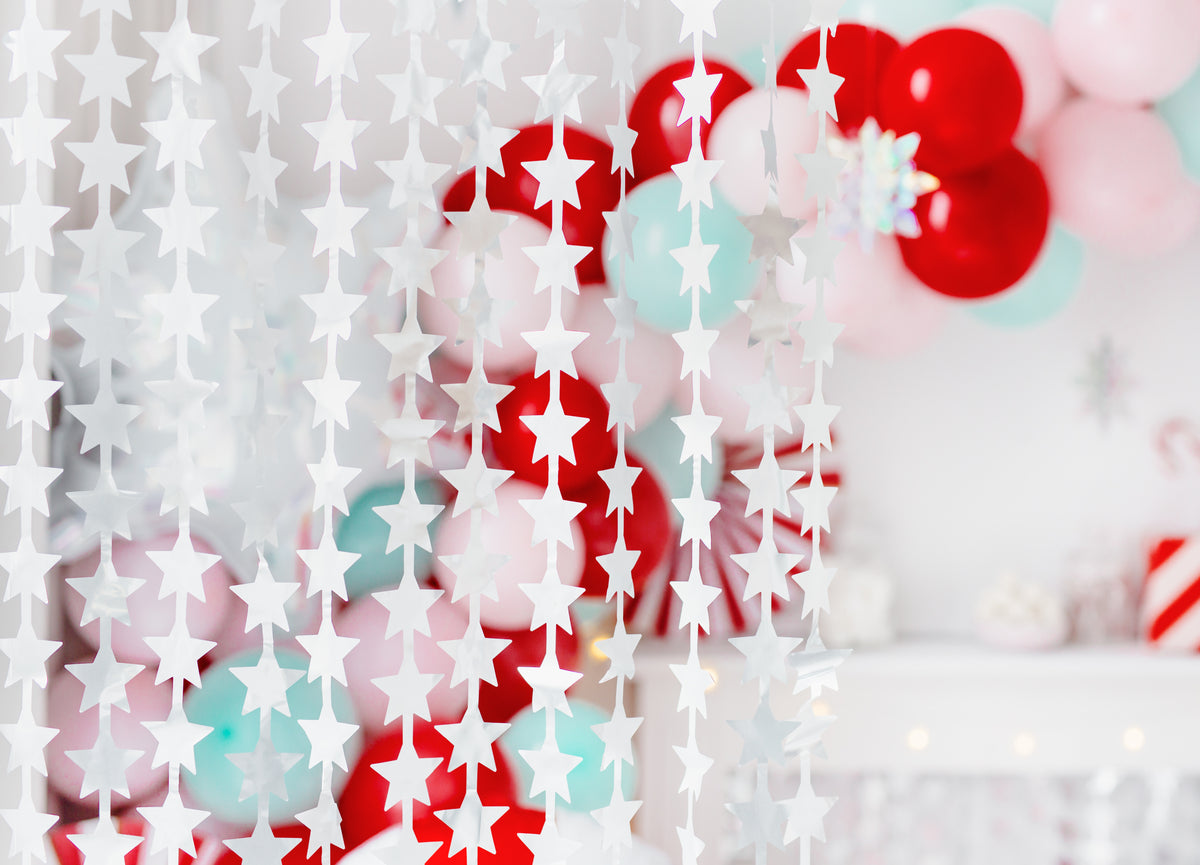 Silver Star Backdrop Curtain