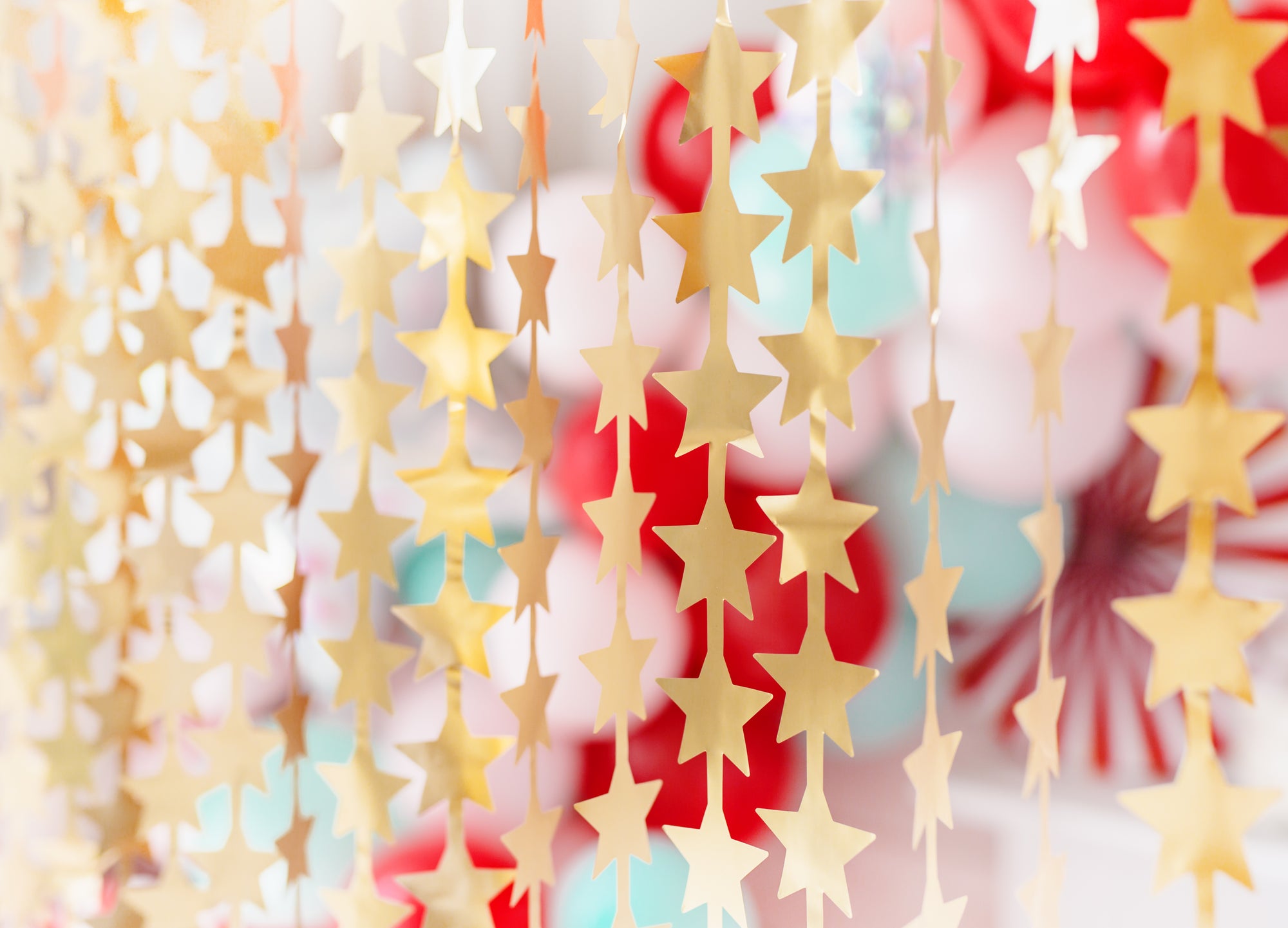 Gold Star Curtain Backdrop 