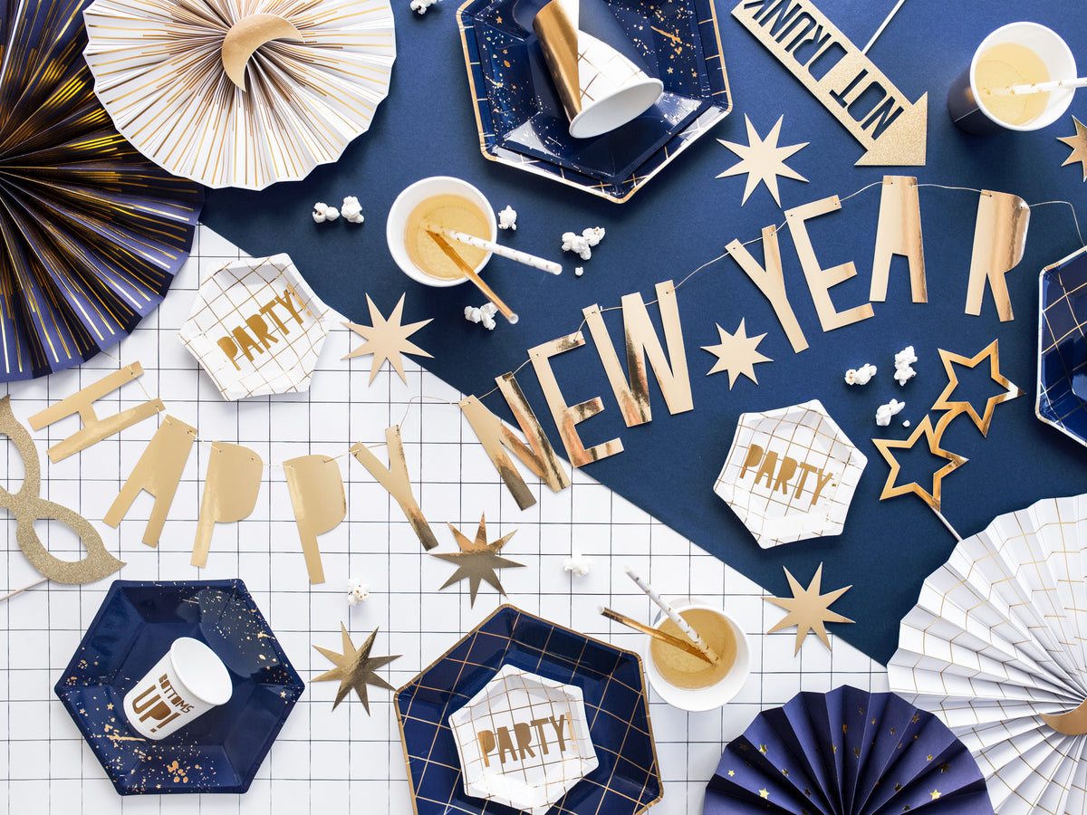 Gold Happy New Year Banner