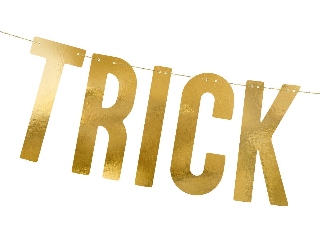 Gold Trick or Treat Letter Banner