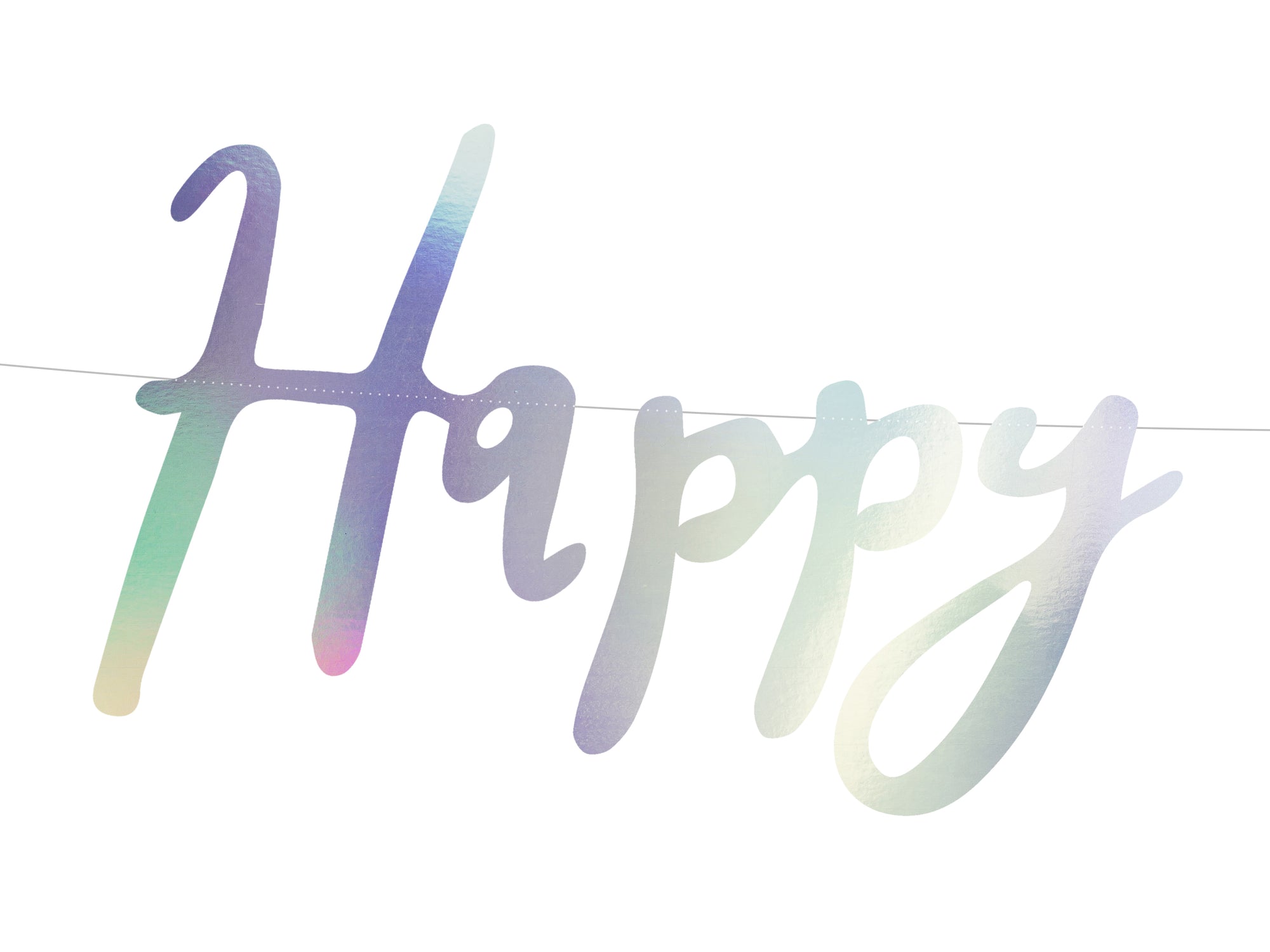 Happy Birthday Iridescent Banner