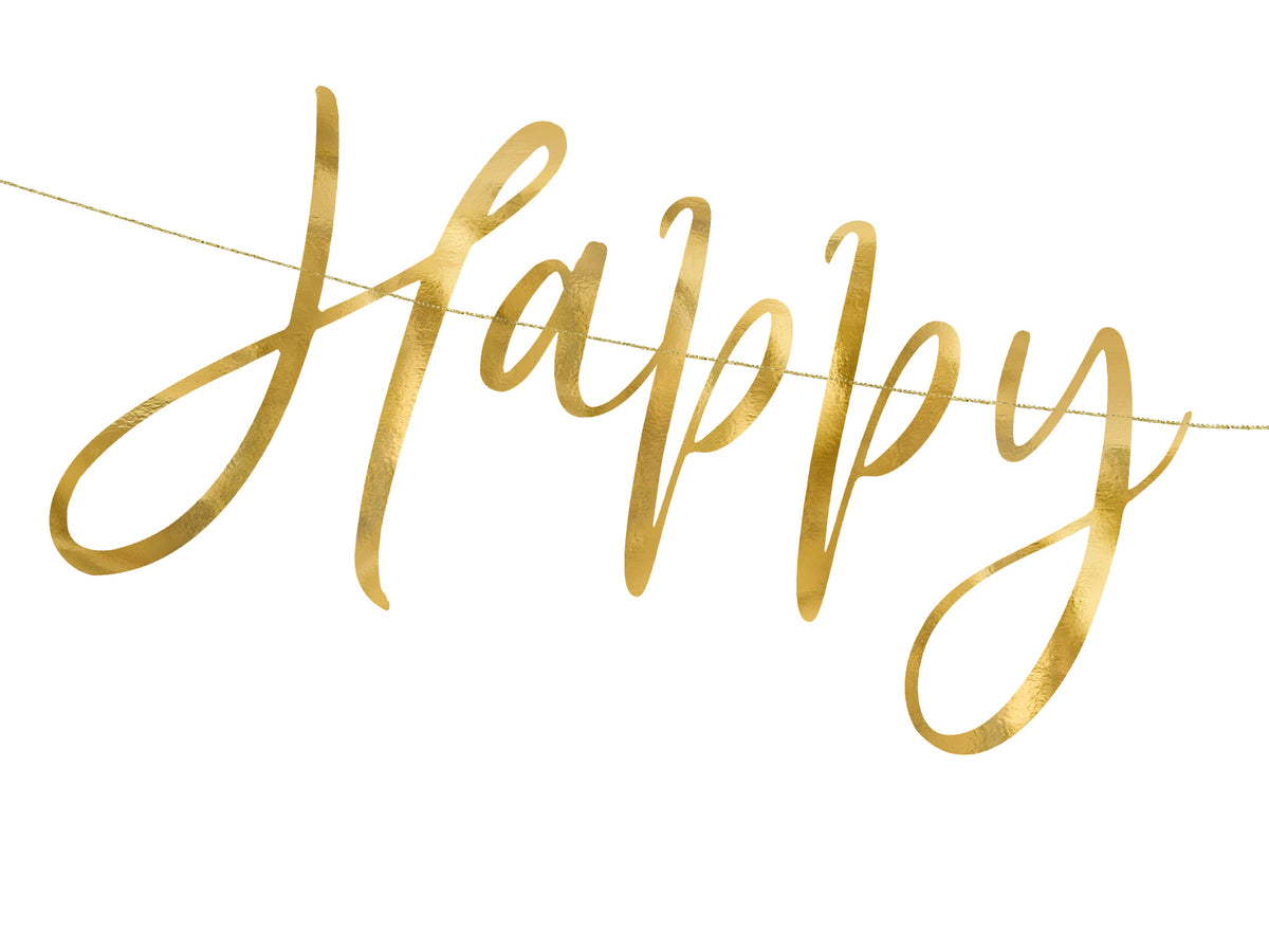 Happy New Year Gold Banner 