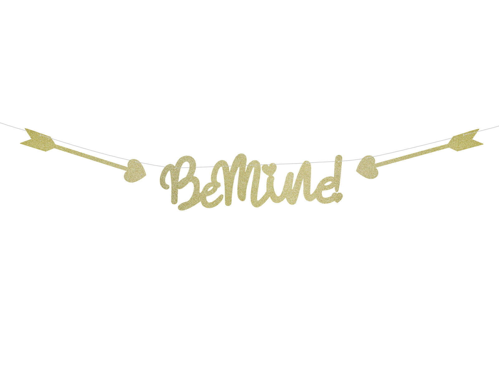 Gold Glittery Be Mine! Banner