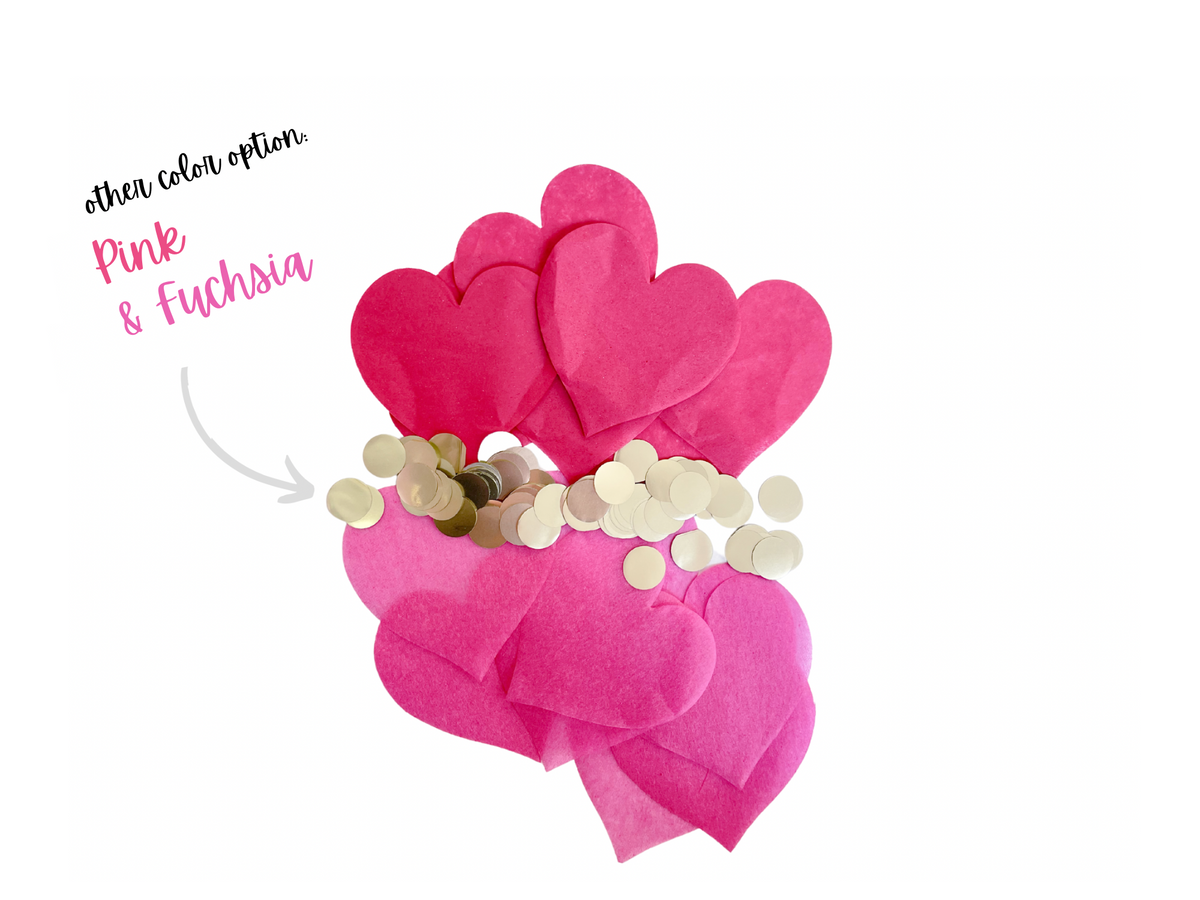 Giant Clear Heart Confetti Balloon With Tassels 36&quot;