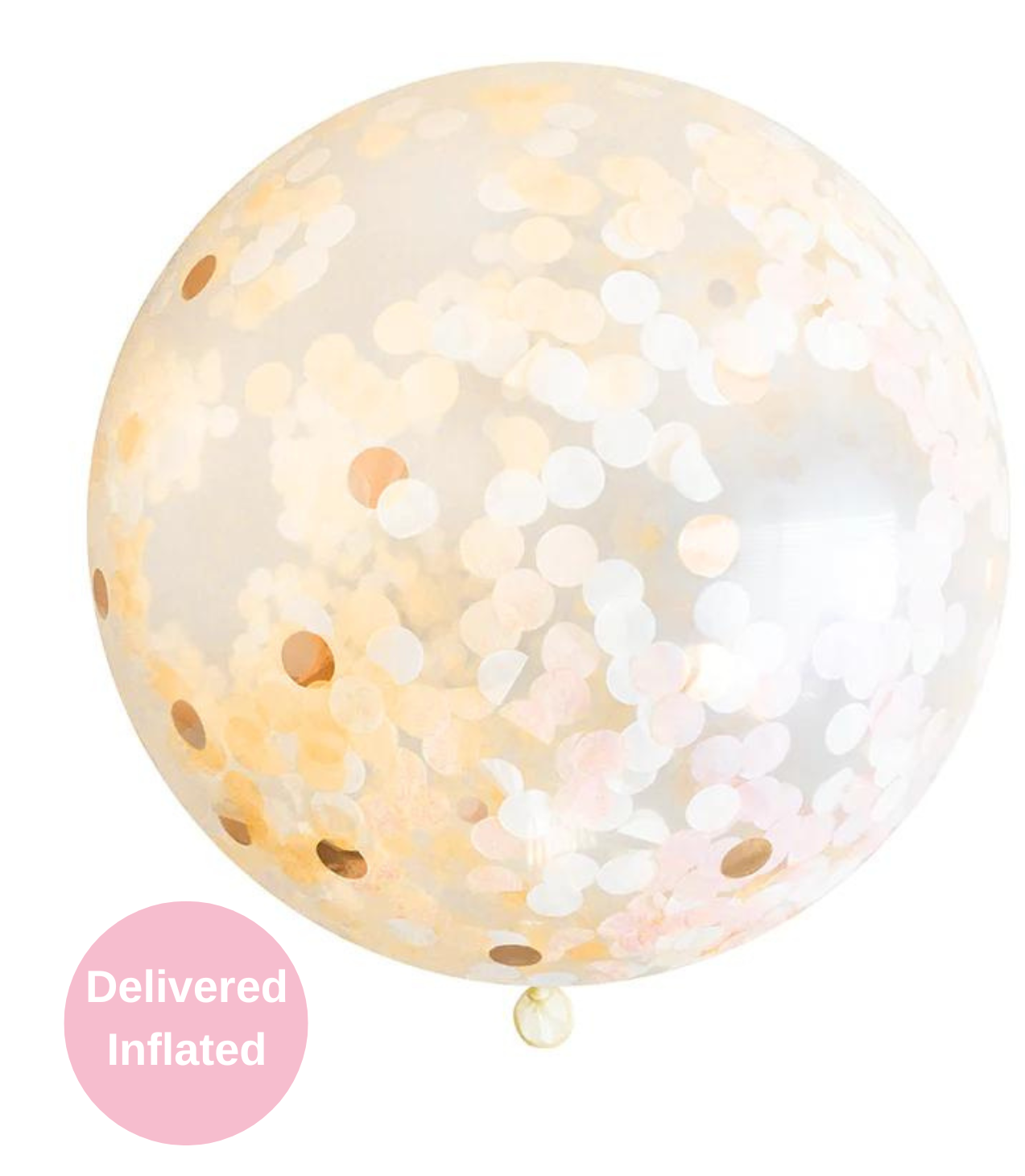 Rustic Peach Giant Confetti Balloon 36"
