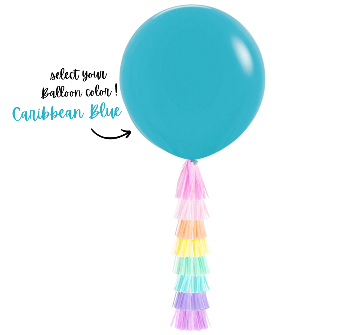 Giant Balloon with Tassels - Pastels