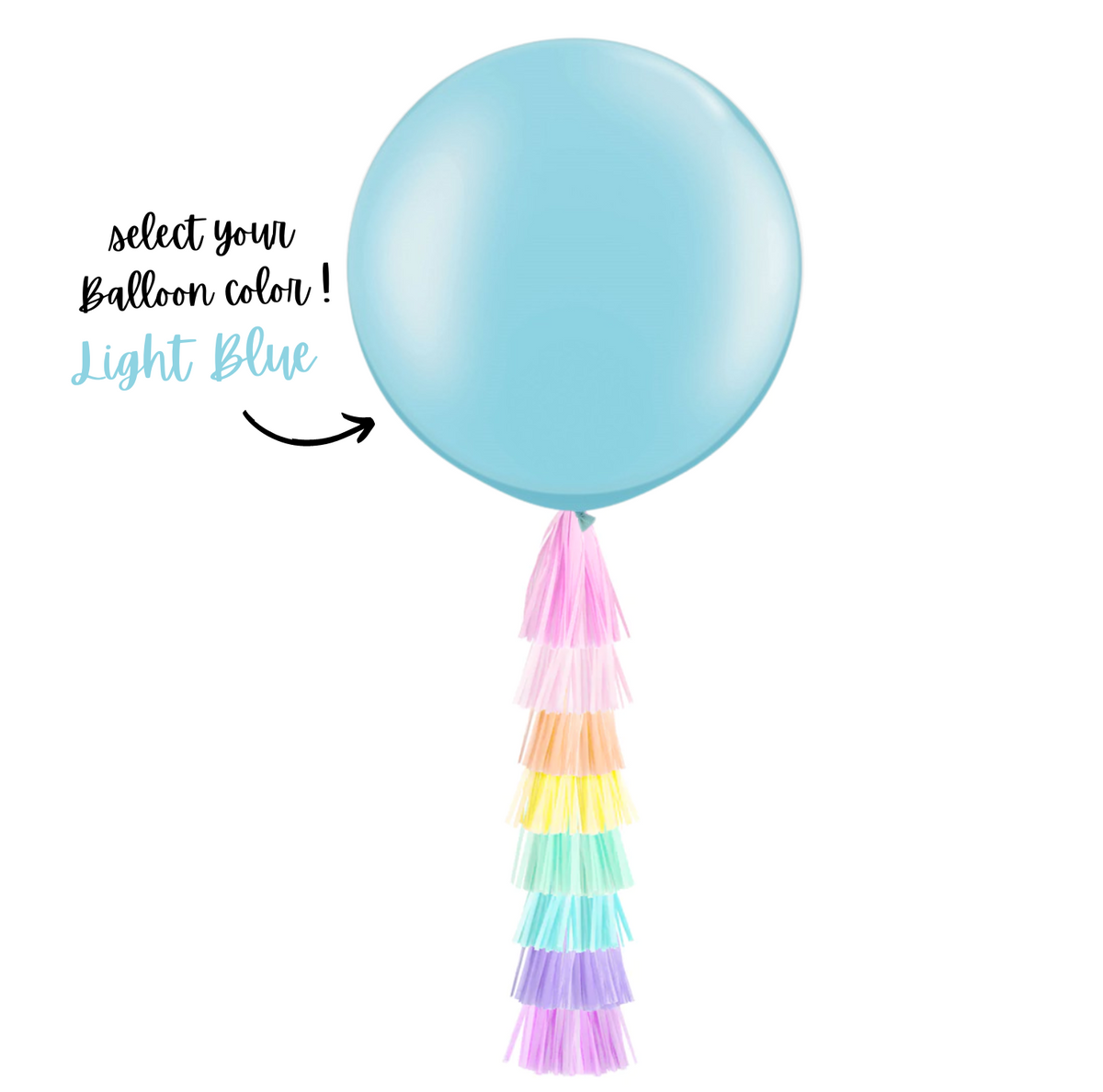Giant Balloon with Tassels - Pastels