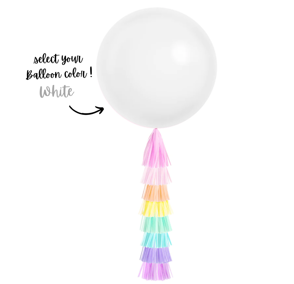 Giant Balloon with Tassels - Pastels