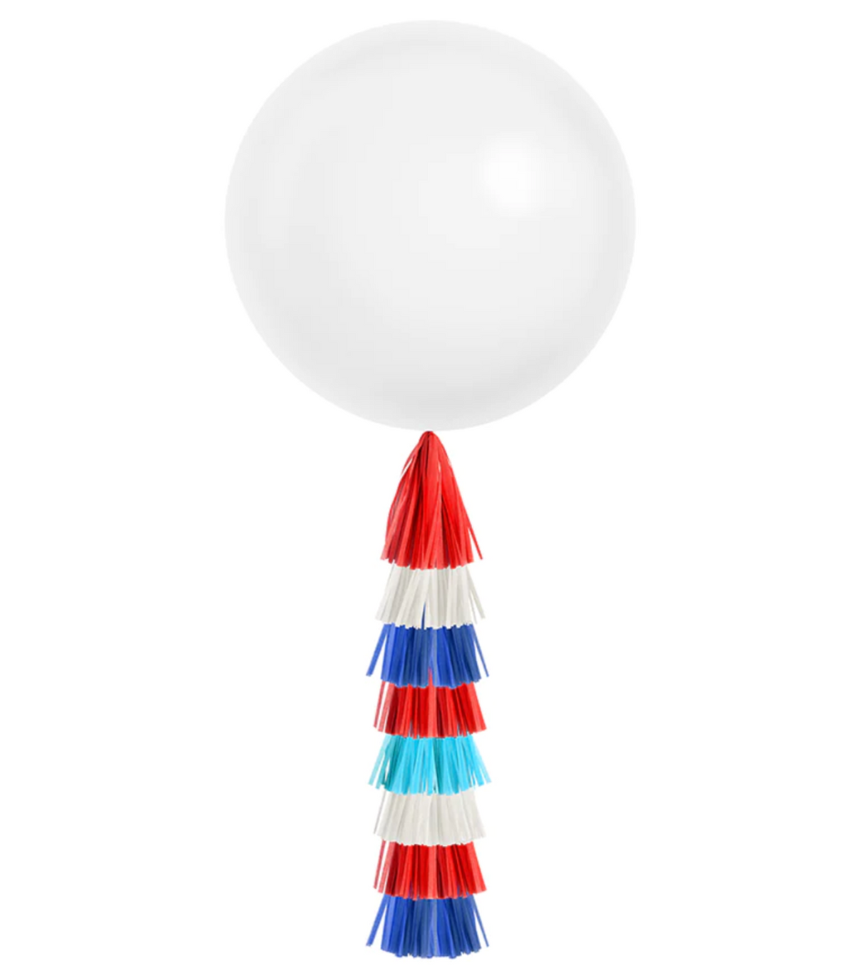 Giant Balloon with Tassels - Red, White &amp; Blue