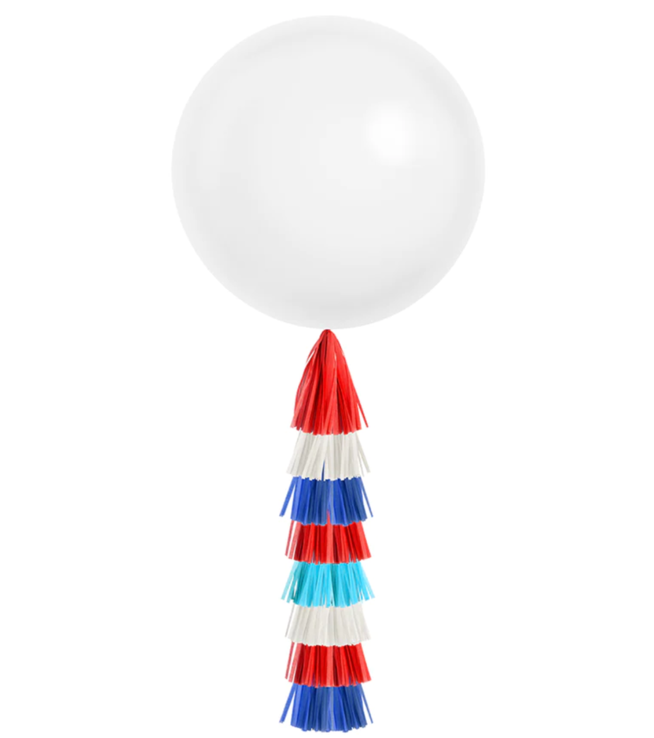 Giant Balloon with Tassels - Red, White & Blue
